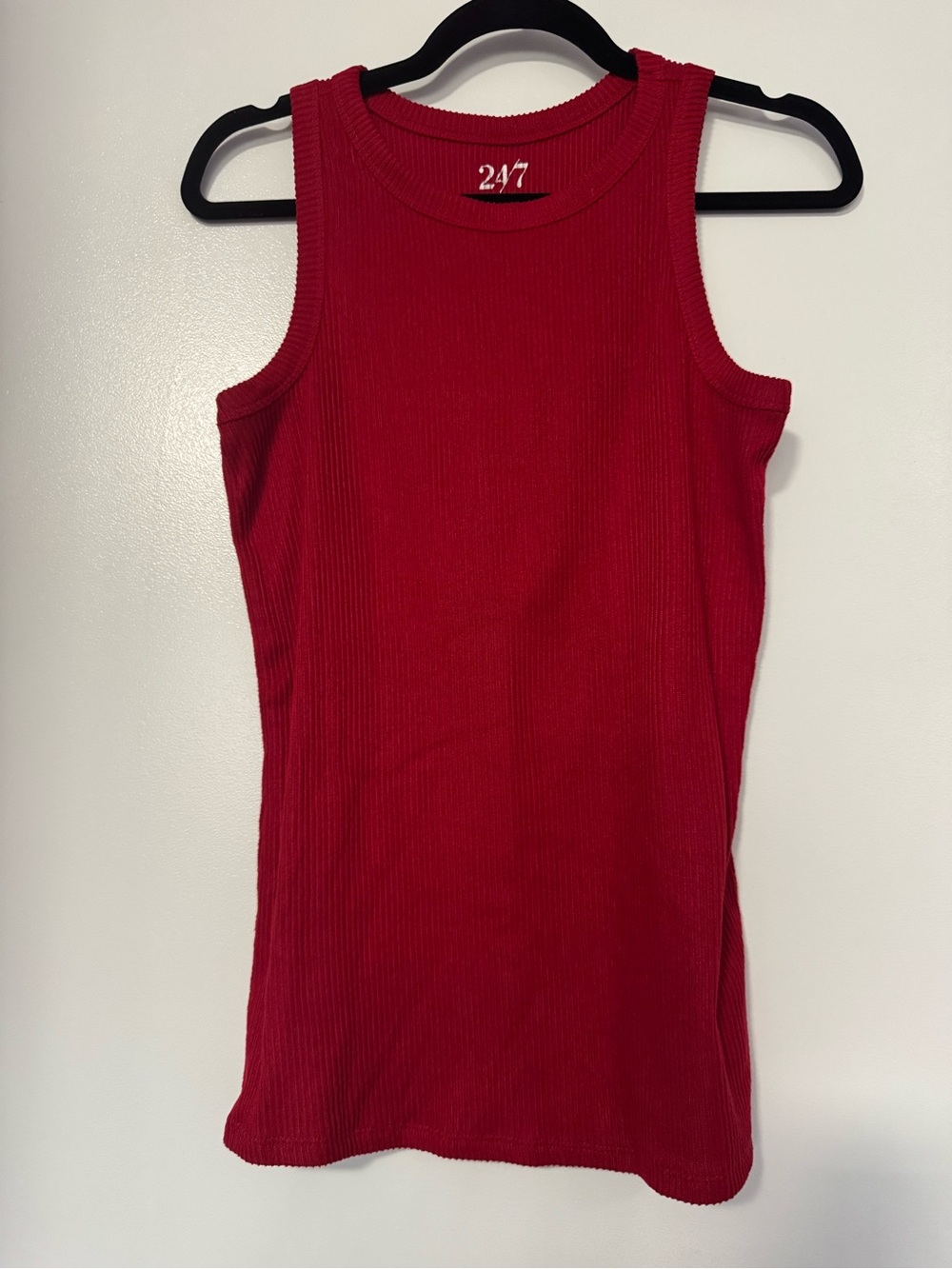 Maurices Red Ribbed Tank Top - Sleeveless Scoop Neck